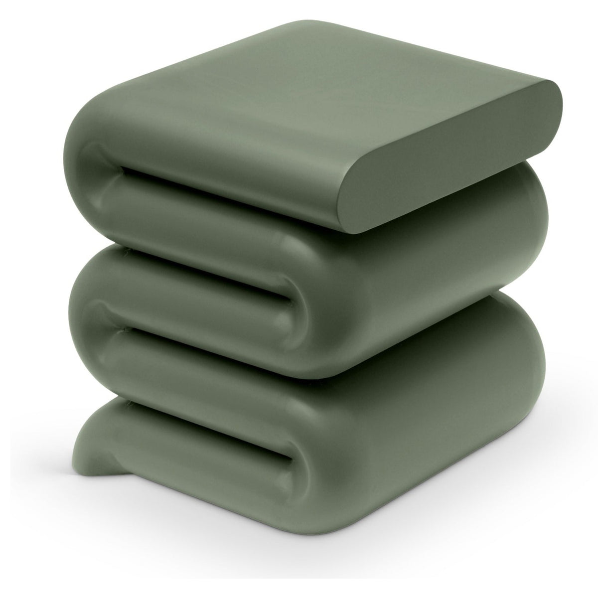 Roland Green Iron End Table in matte green powder-coated iron, primary product view