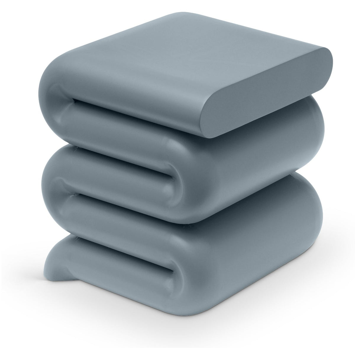 Roland Light Blue Iron End Table in matte light blue powder-coated iron, primary product view