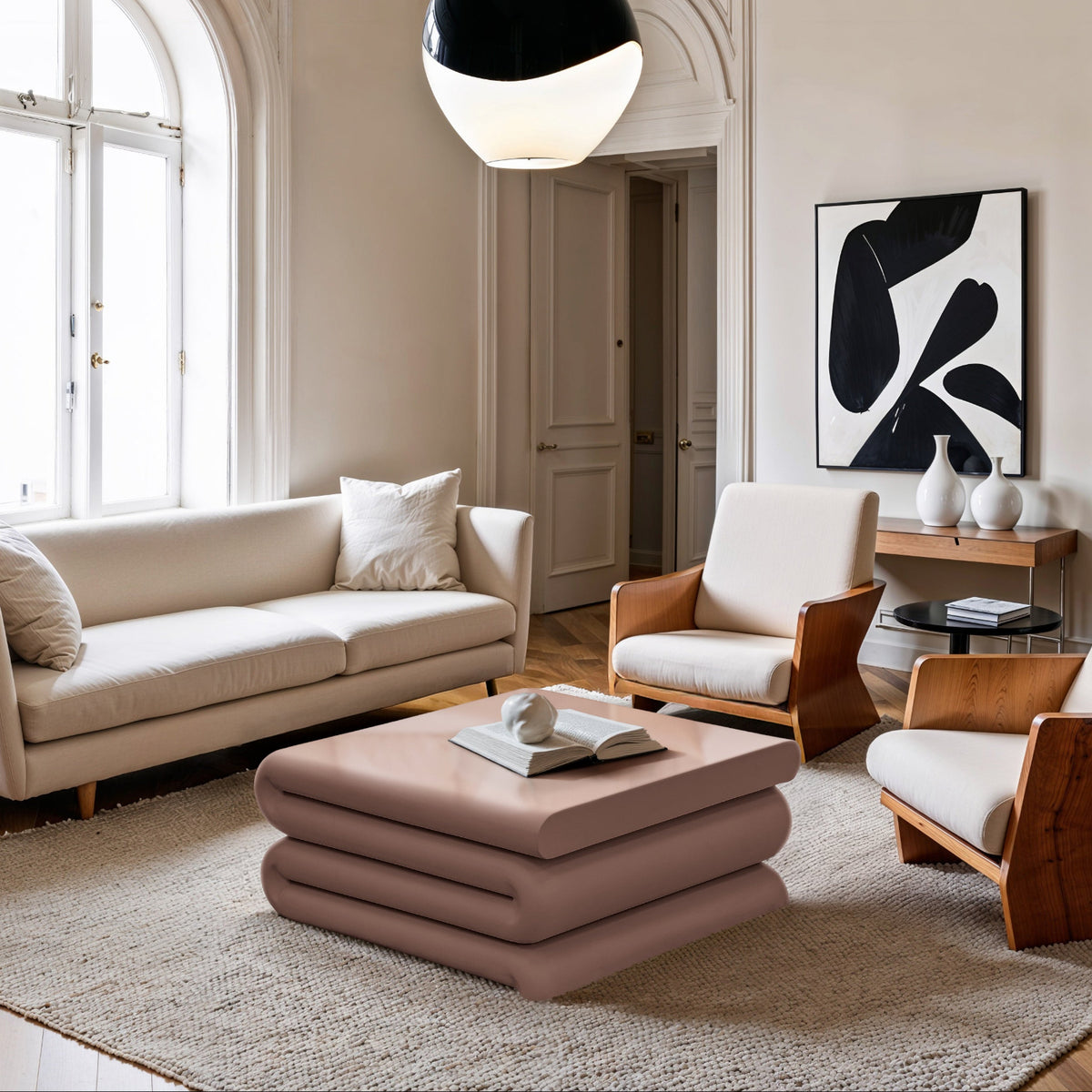 Roland Pink Iron Coffee Table