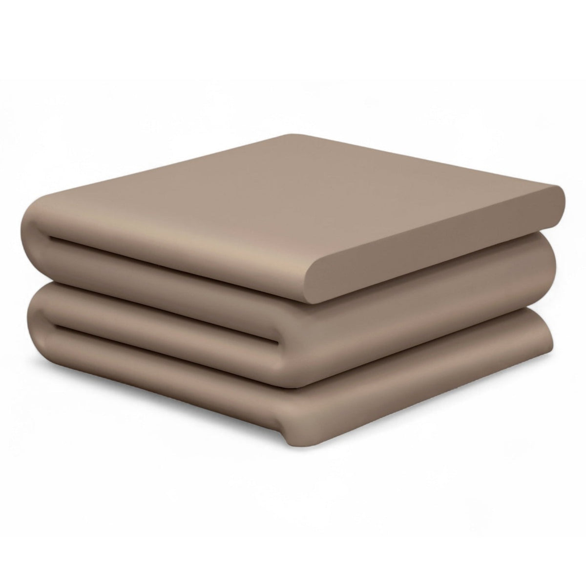 Roland Taupe Iron Coffee Table in matte taupe powder-coated iron, primary product view