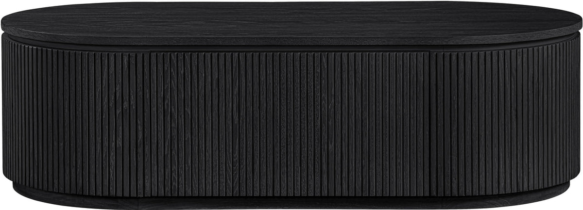 Moana Black Solid Wood Storage Coffee Table