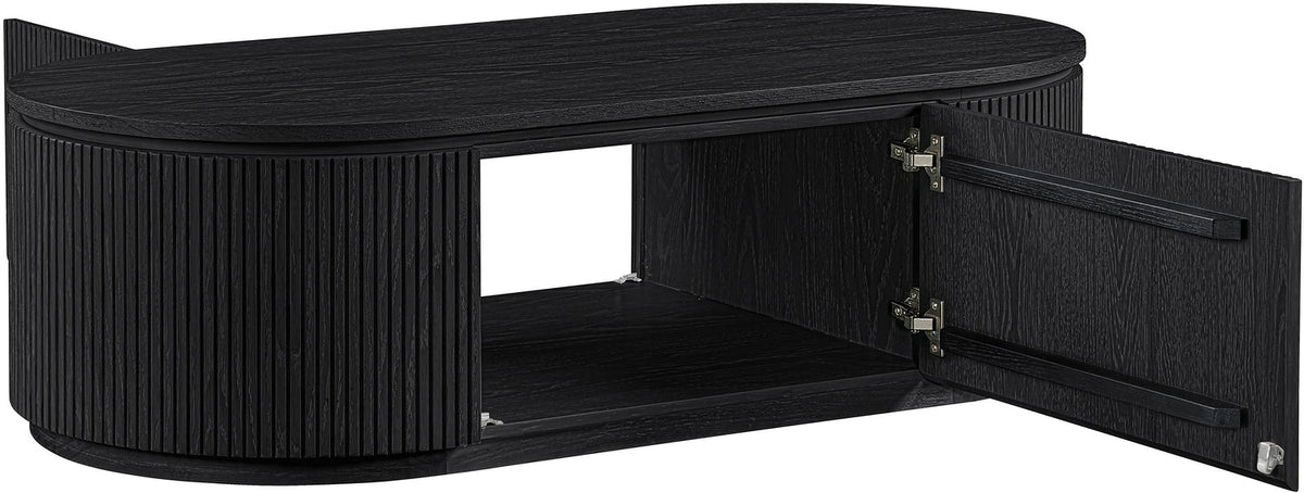 Moana Black Solid Wood Storage Coffee Table