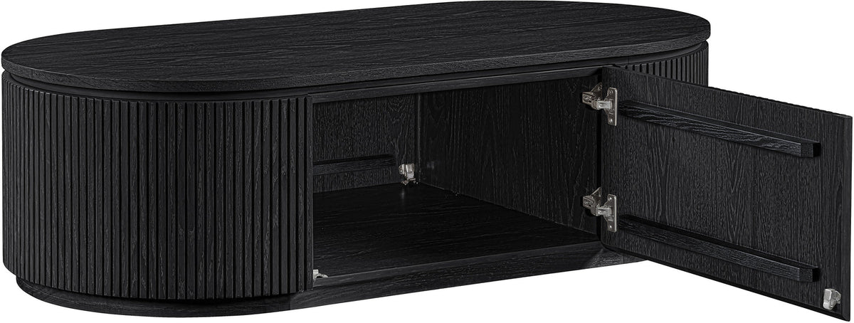 Moana Black Solid Wood Storage Coffee Table