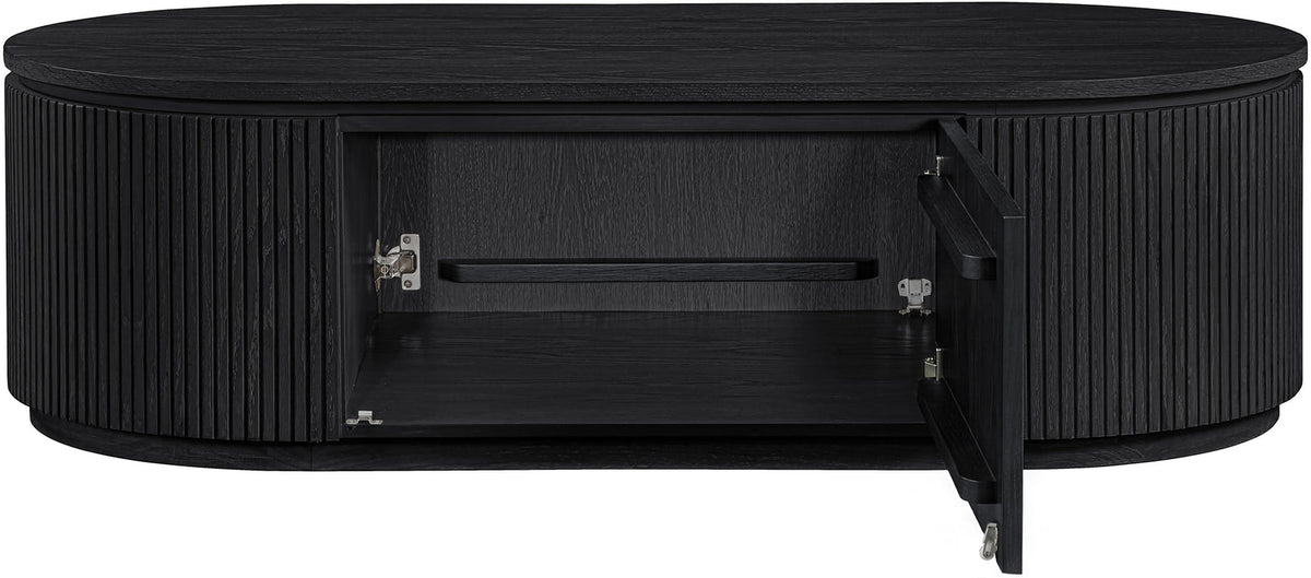 Moana Black Solid Wood Storage Coffee Table