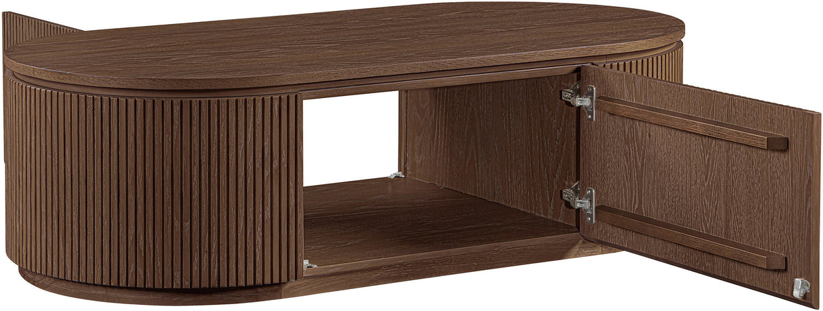 Moana Brown Solid Wood Storage Coffee Table