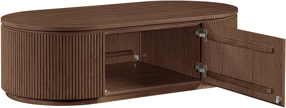 Moana Brown Solid Wood Storage Coffee Table