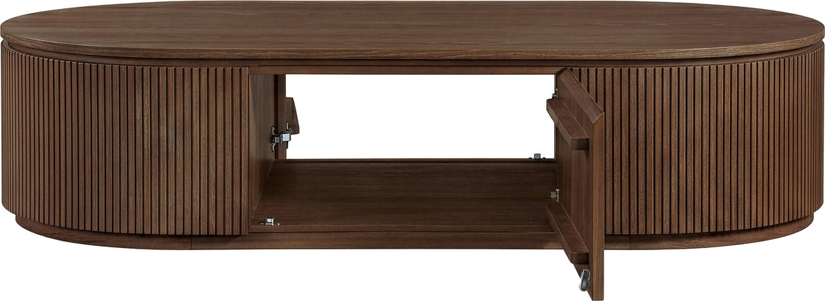 Moana Brown Solid Wood Storage Coffee Table
