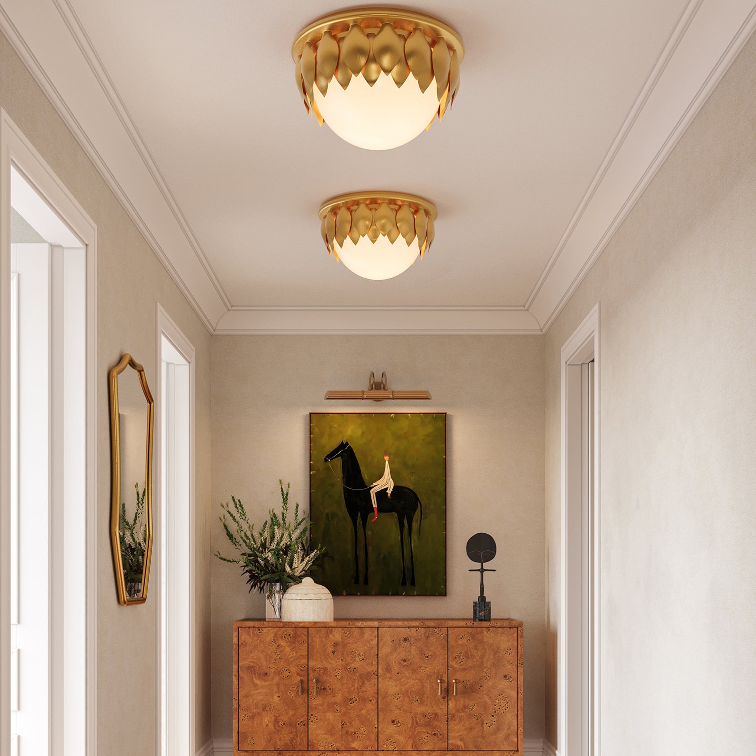 Currey & Co Paestum Flush Mount