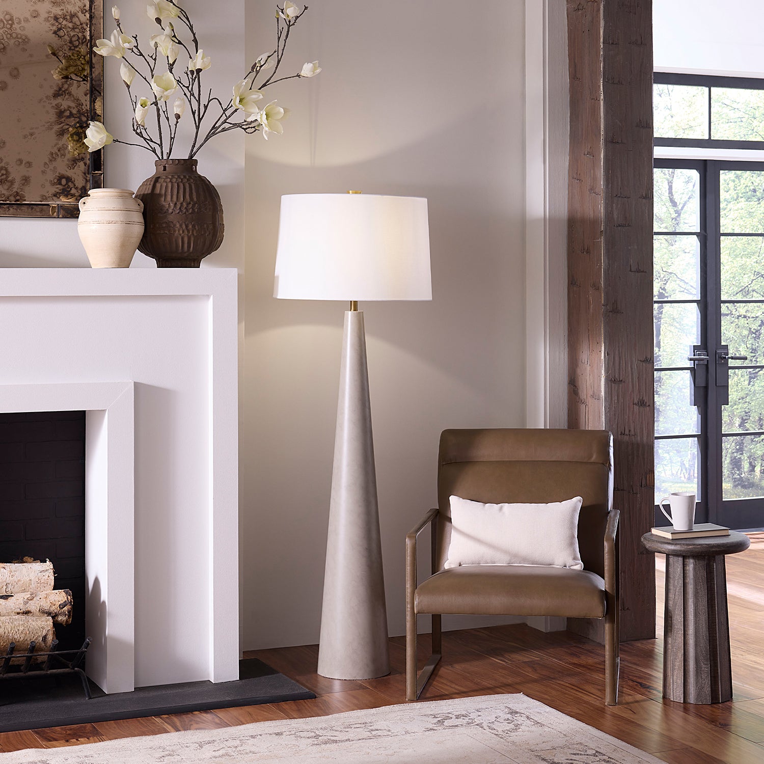 Jamie Young Alps Warm Grey Floor Lamp