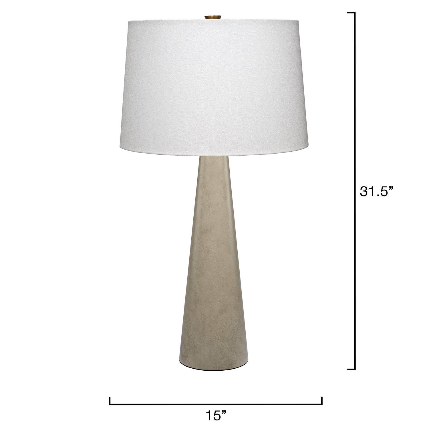 Jamie Young Alps Warm Grey Table Lamp – styled in a room setting