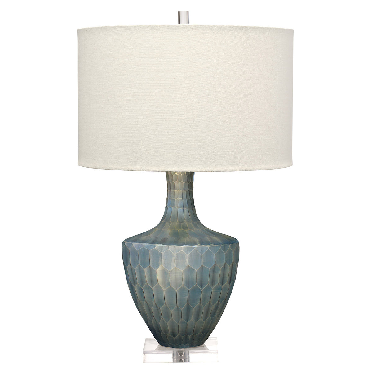 Jamie Young Boa Indigo Etched Glass Table Lamp