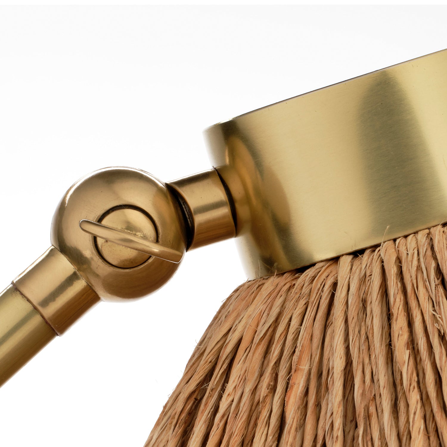 Jamie Young Fitzgerald abaca floor lamp styled in a coastal living room