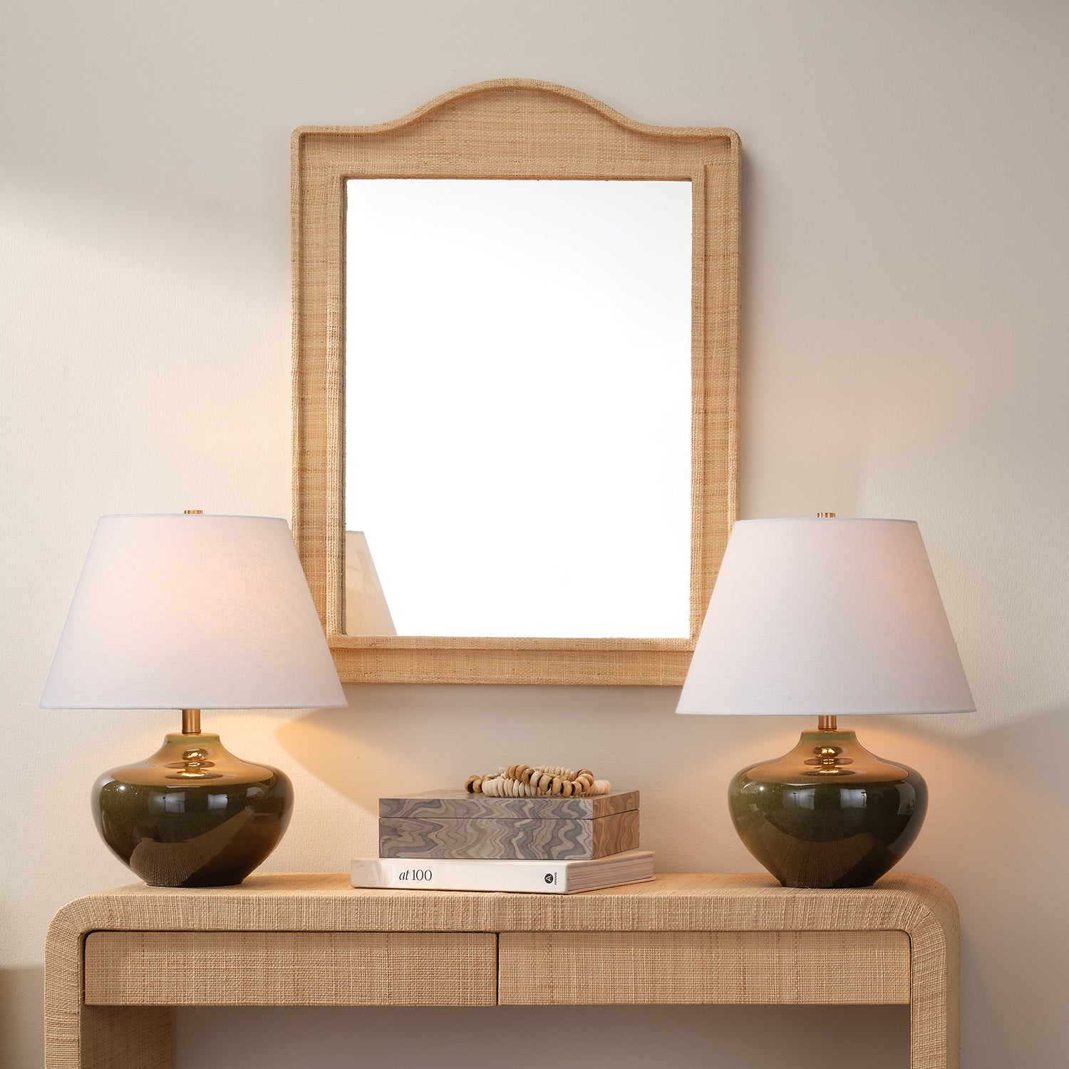 Jamie Young Monroe Olive Green Table Lamp