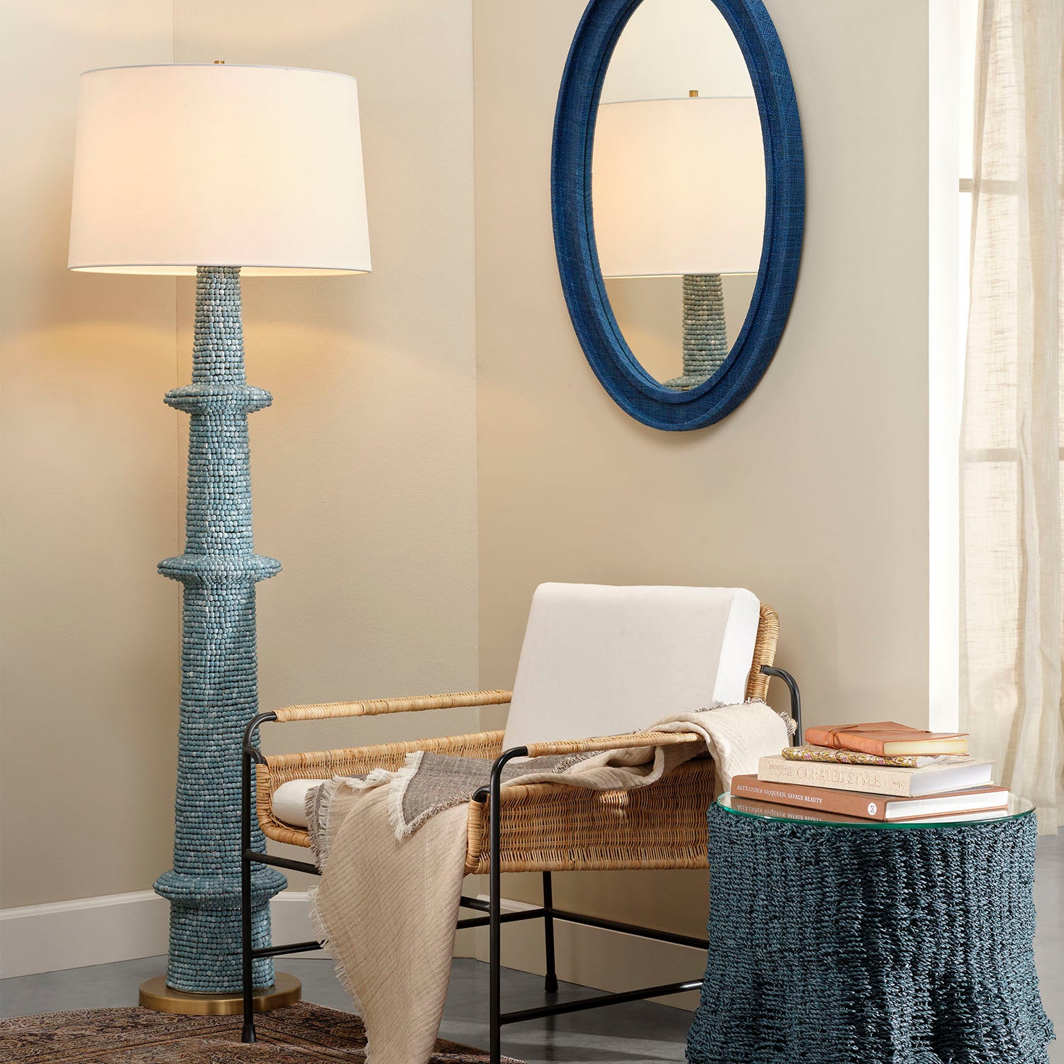 Jamie Young Rowan Blue Floor Lamp