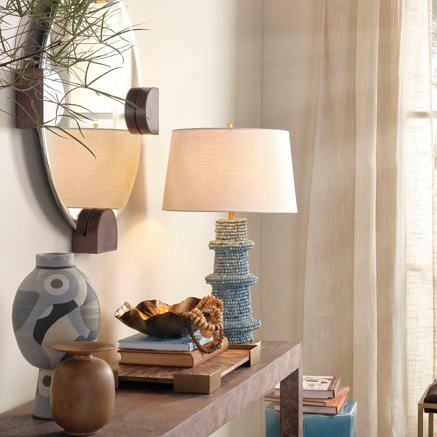 Jamie Young Rowan Blue Table Lamp