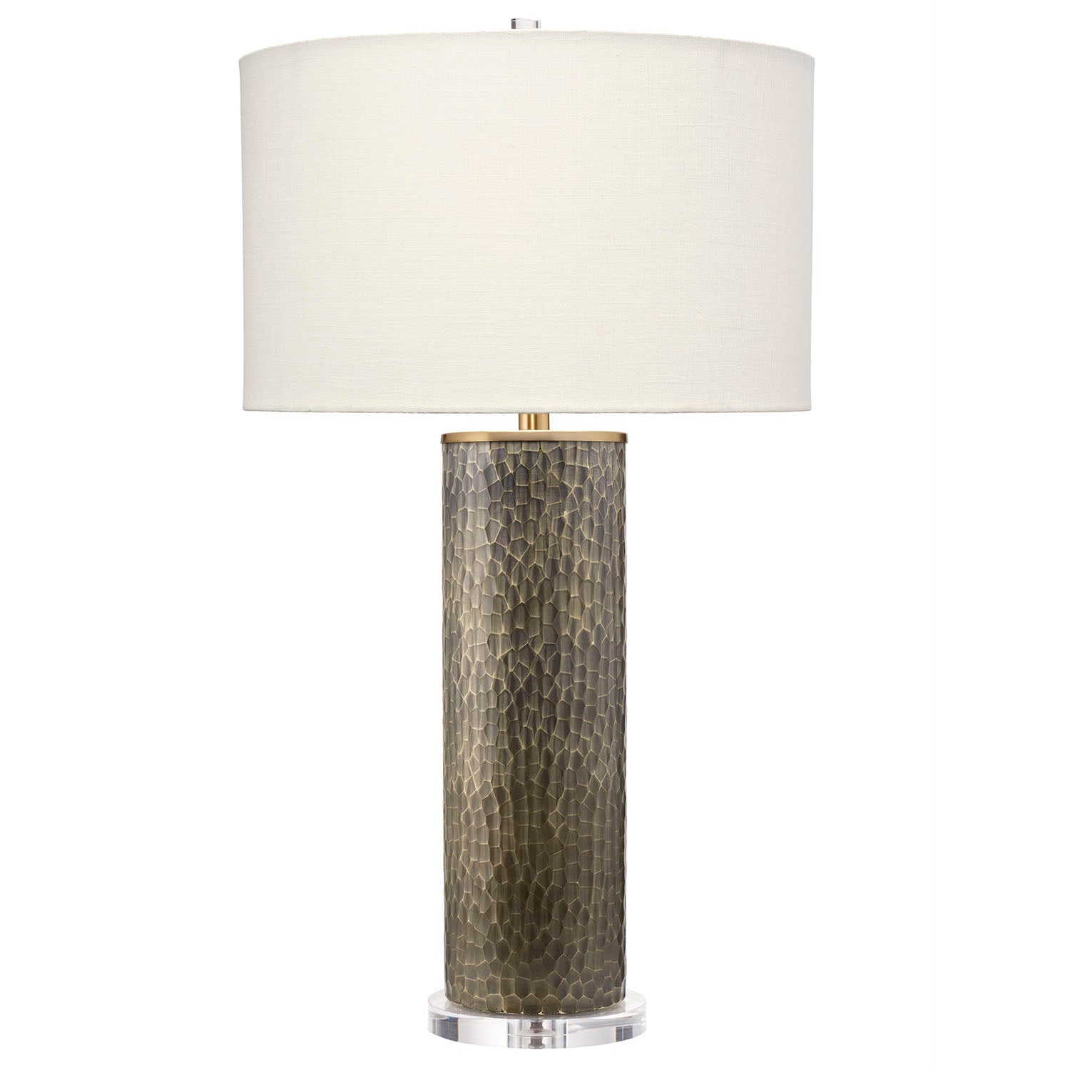 Jamie Young Viper Truffle Etched Glass Table Lamp