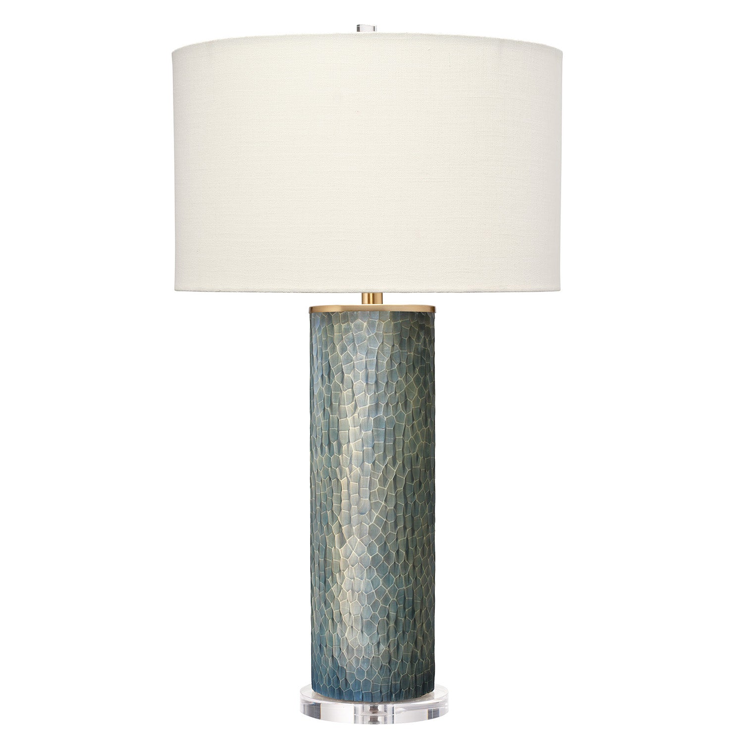 Jamie Young Viper Truffle Etched Glass Table Lamp