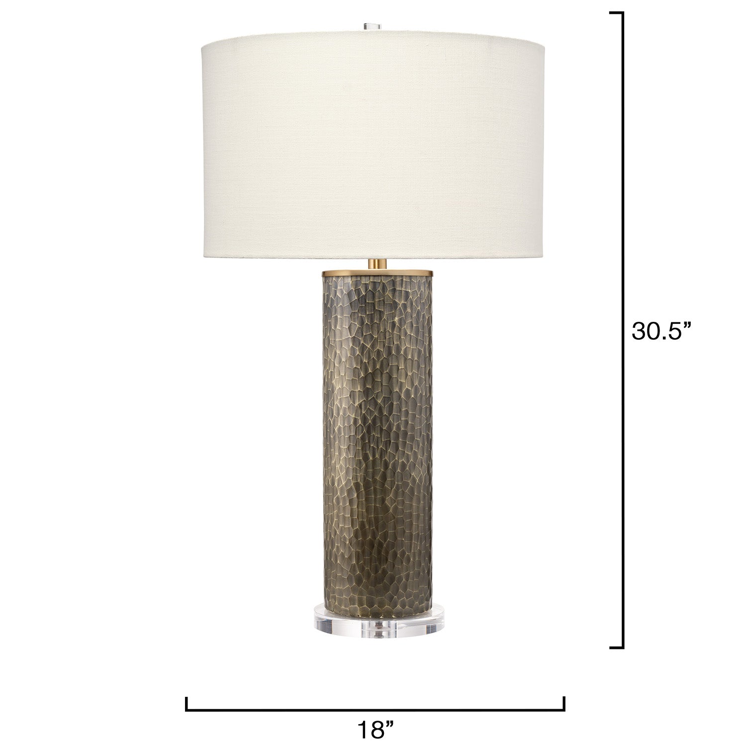 Jamie Young Viper Truffle Etched Glass Table Lamp