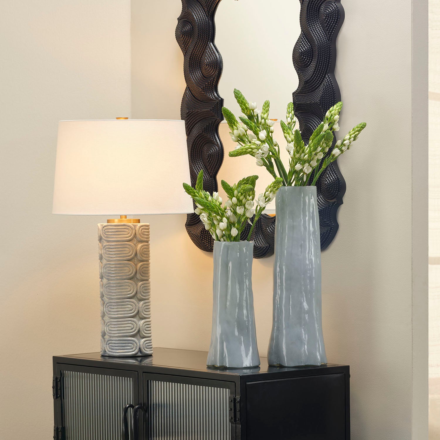 Jamie Young Wright Blue Table Lamp