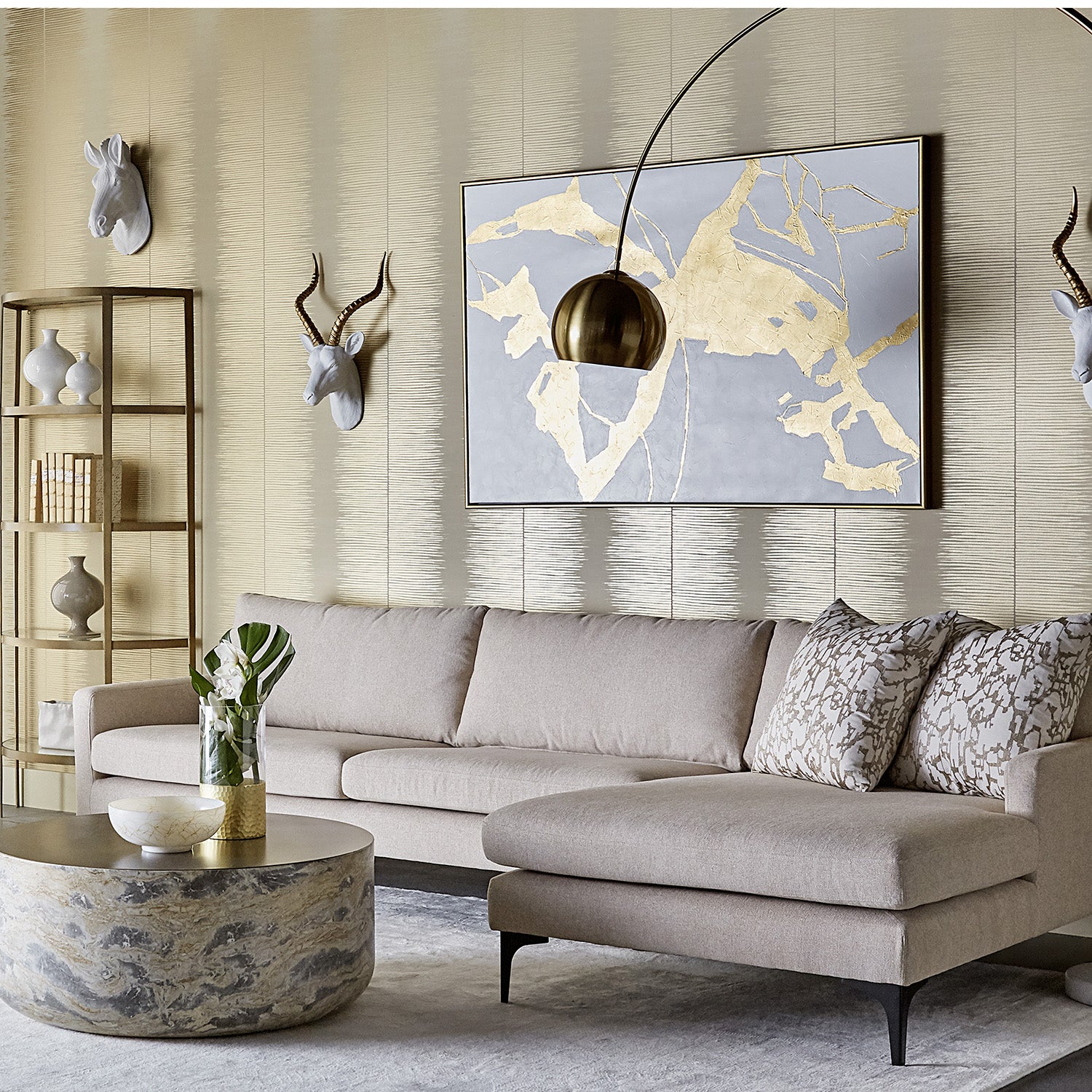 Sunpan Fractured Fix Framed Canvas Art