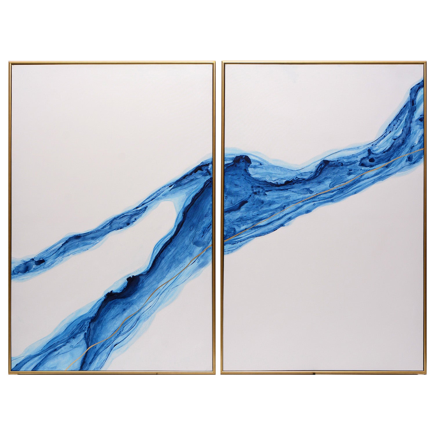 Sunpan Fluidity Framed Canvas Art Set Of 2