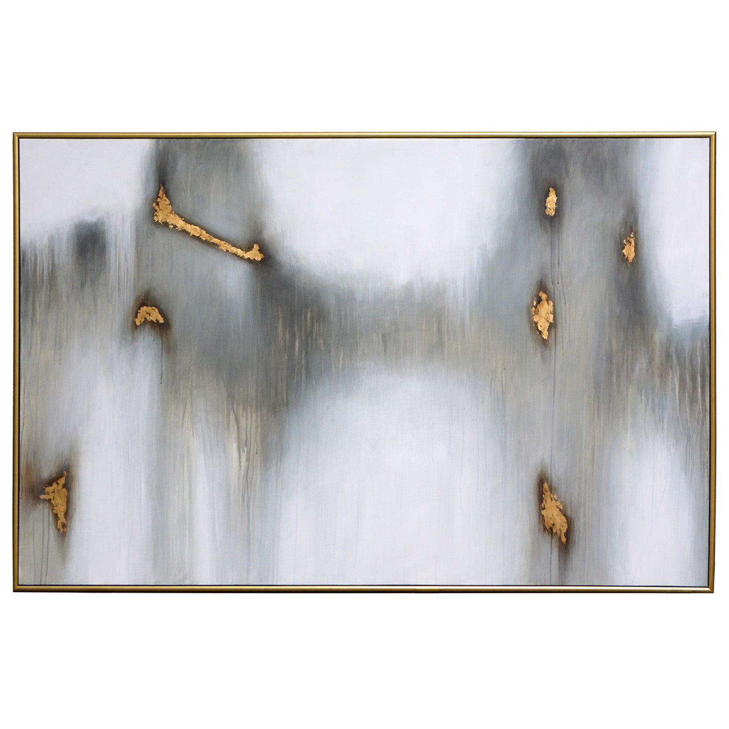 Sunpan Water Marks Framed Canvas Art