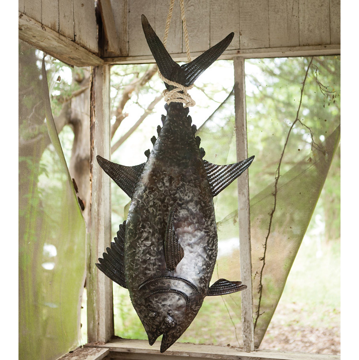 Tuna Hand Hammered Metal Art