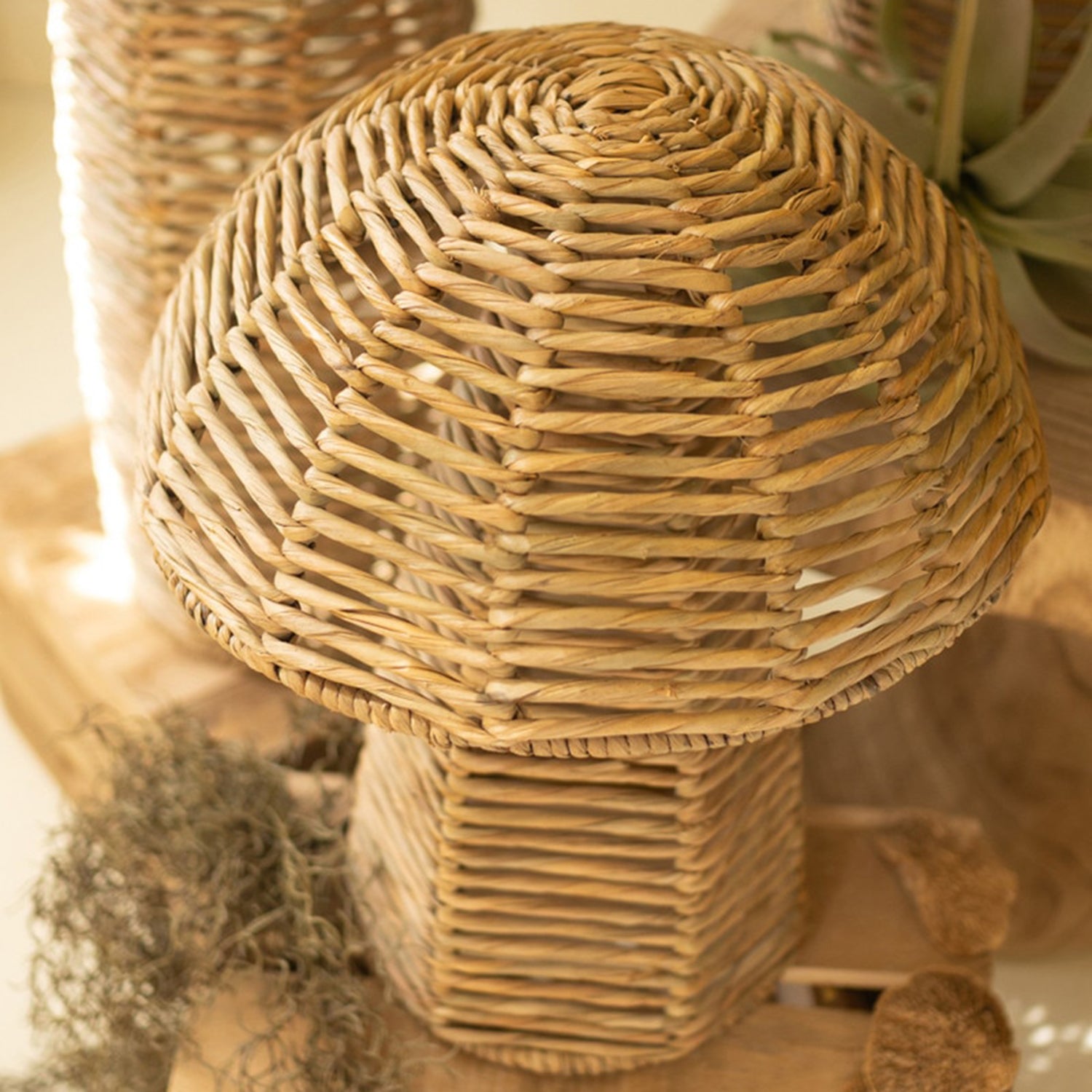 Woven Seagrass Mushroom Set of 4