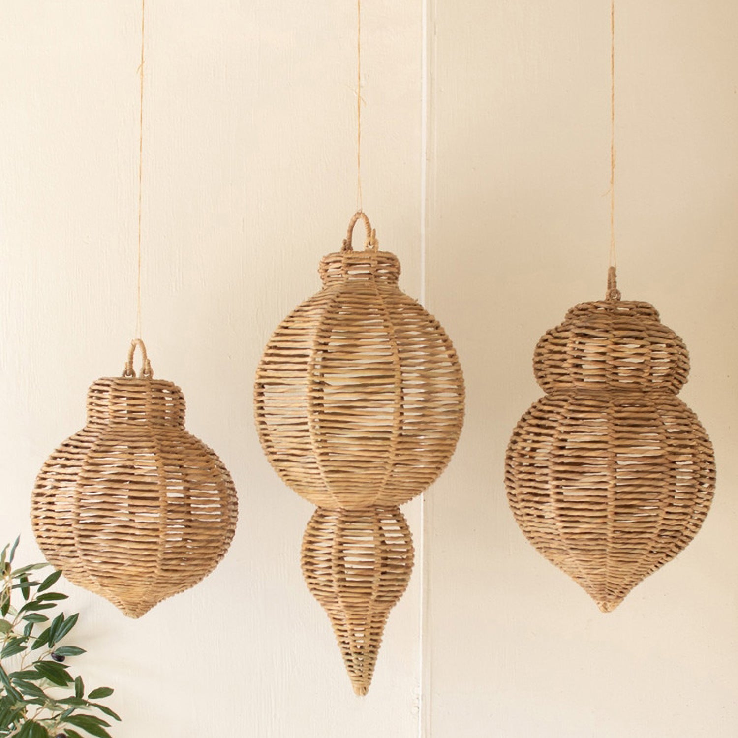Woven Ornament Set of 3