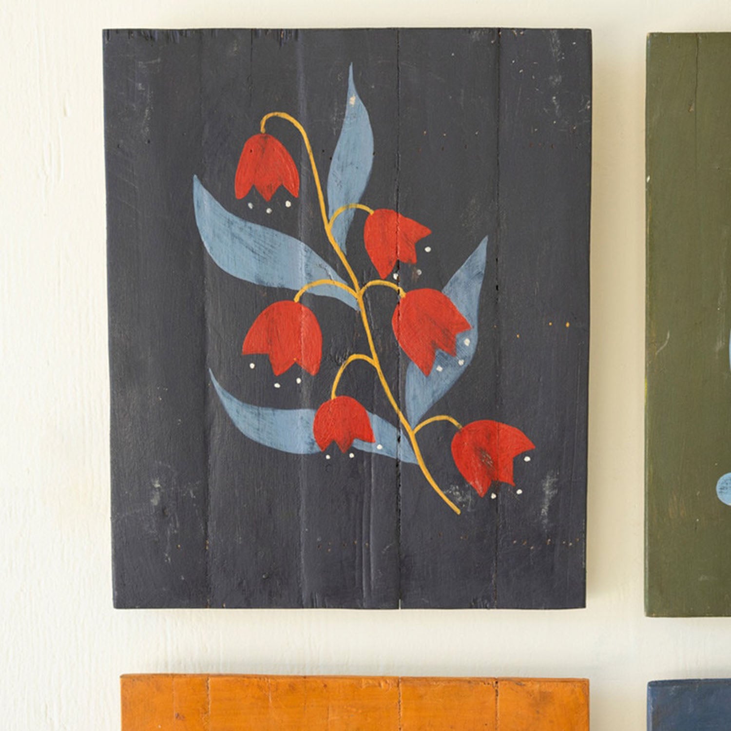 Hand-Painted Florals Set of 4
