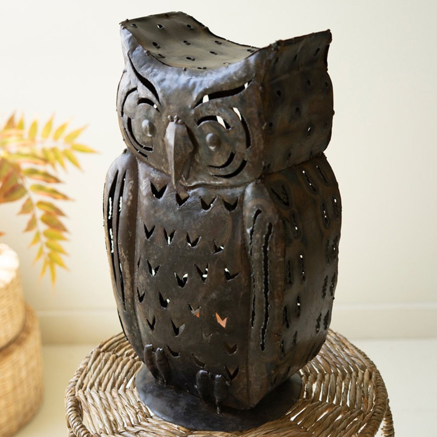 Rustic Owl Luminary