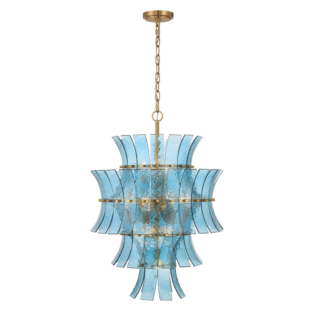 Crystorama Abigail 13 Light Aged Brass Chandelier