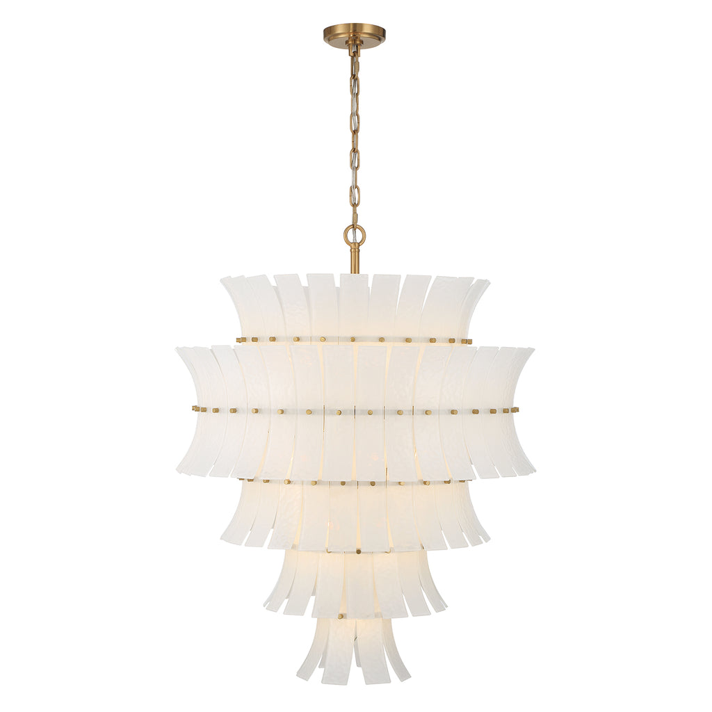 Crystorama Abigail 21 Light Aged Brass Chandelier