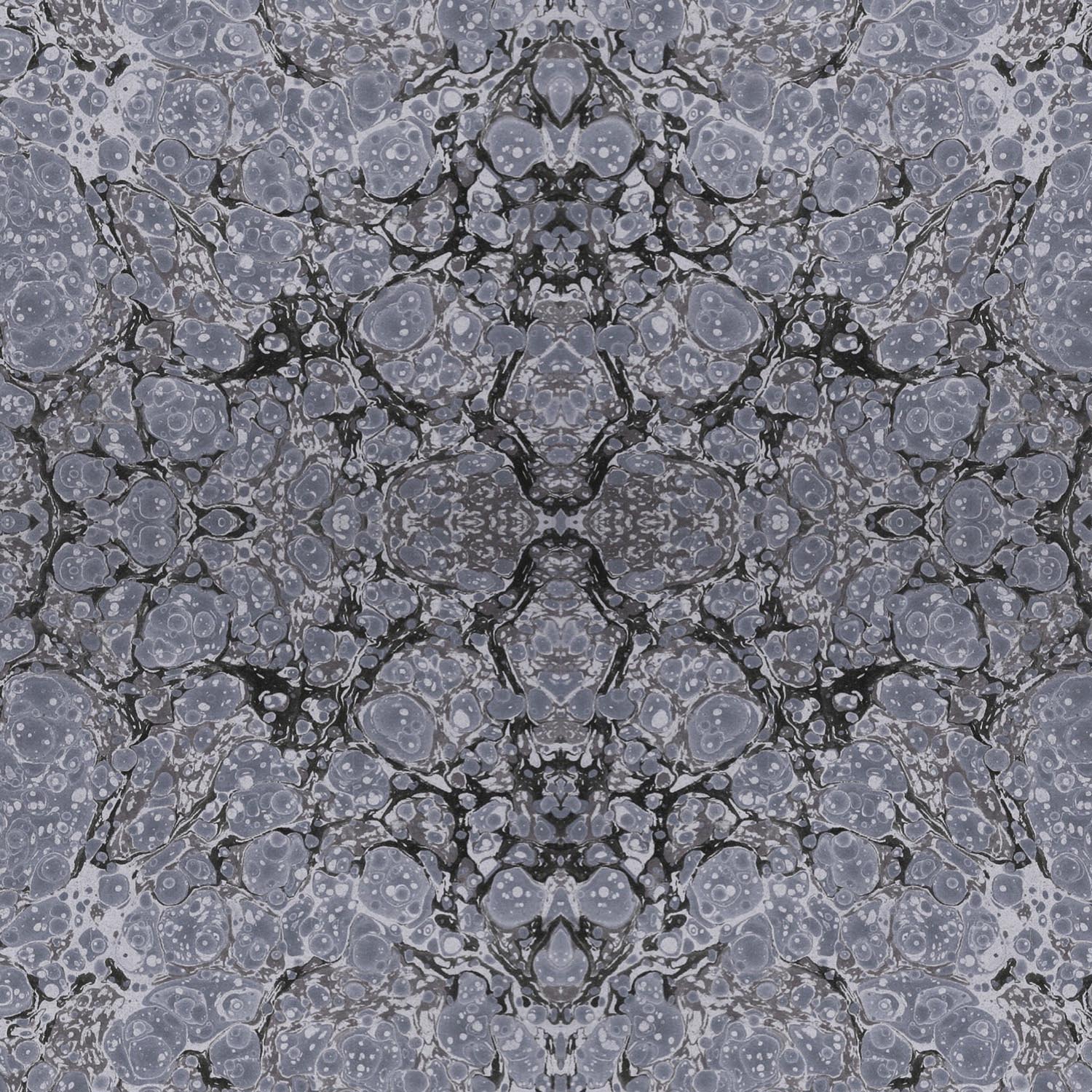 Mitchell Black Cobalt Kaleidoscope Wallpaper