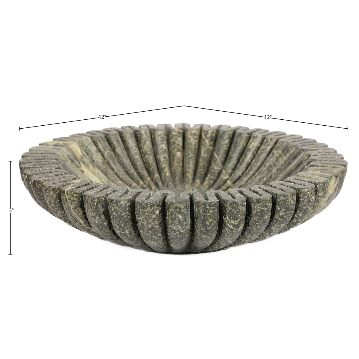Valenza Green Genuine Marble Decorative Bowl