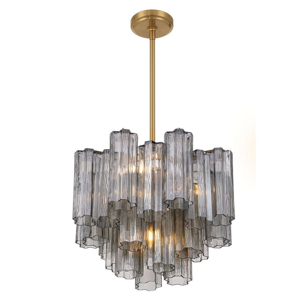 Crystorama Addis 4 Light Aged Brass Mini Chandelier