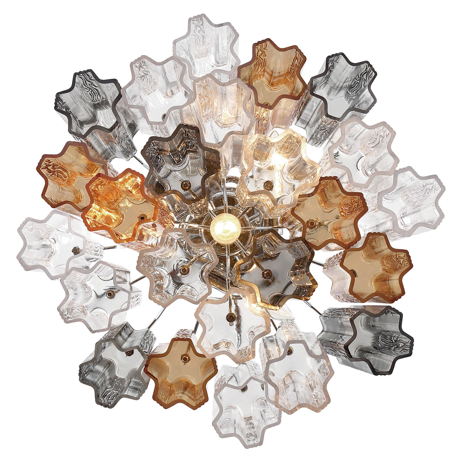 Crystorama Addis 4-Light Semi Flush Ceiling Mount Polished Chrome