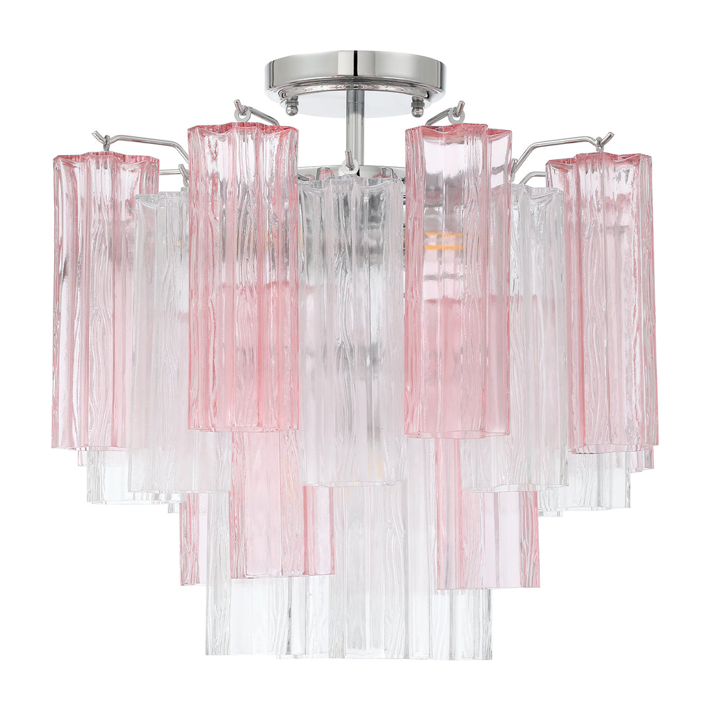 Crystorama Addis 4 Light Polished Chrome Semi Flush Mount