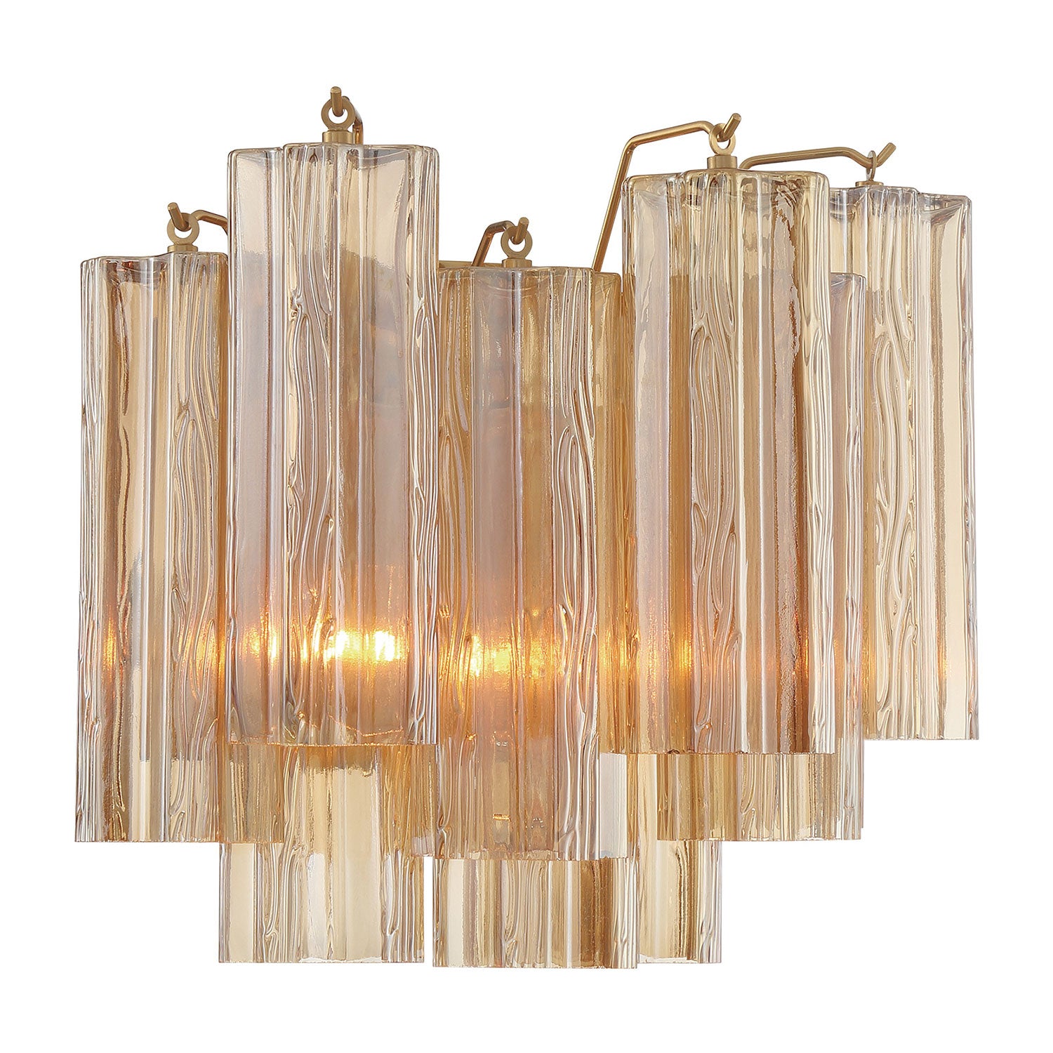 Crystorama Addis Wall Sconce Aged Brass