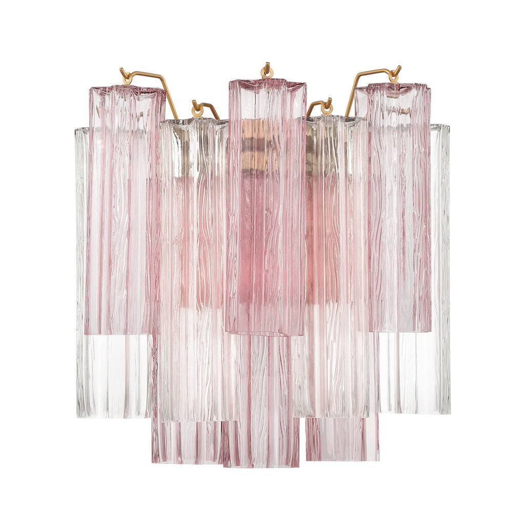 Crystorama Addis 2 Light Aged Brass Sconce