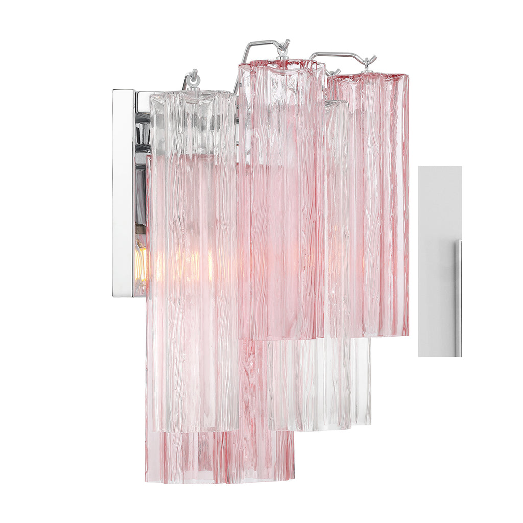 Crystorama Addis 2 Light Polished Chrome Sconce