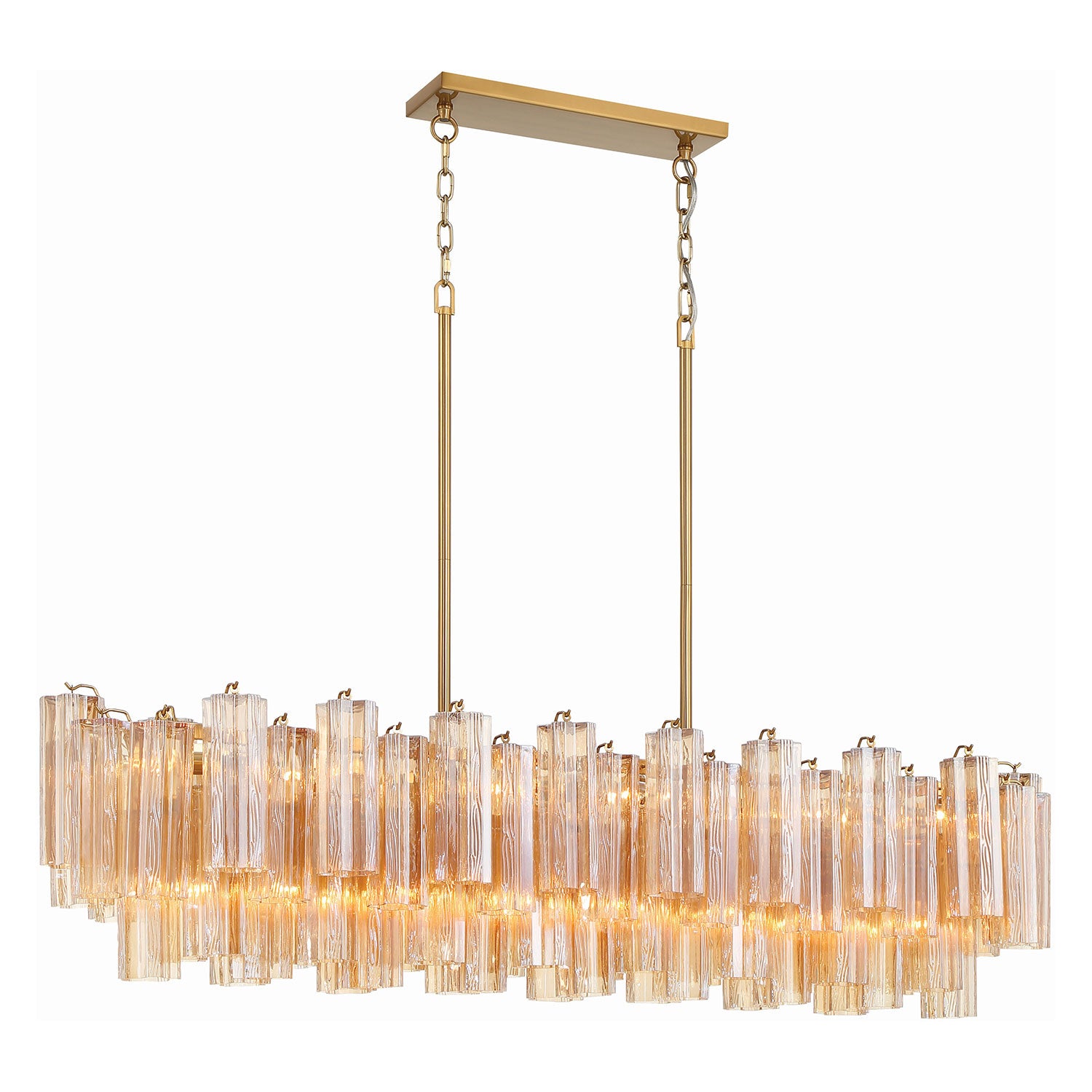 Crystorama Addis Brass Linear Chandelier