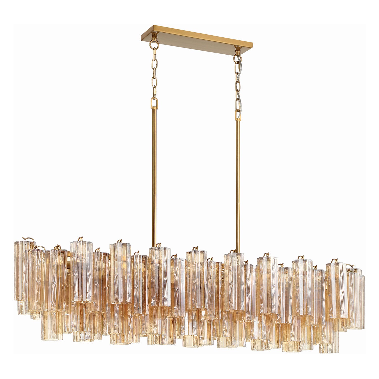 Crystorama Addis Brass Linear Chandelier