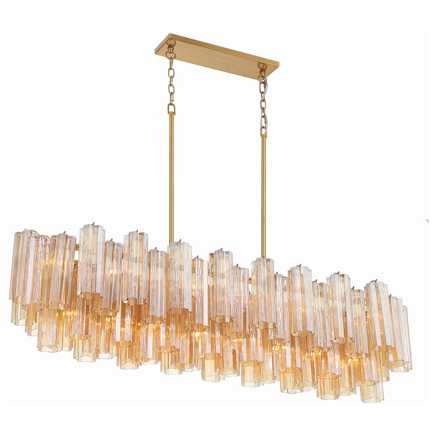Crystorama Addis Brass Linear Chandelier