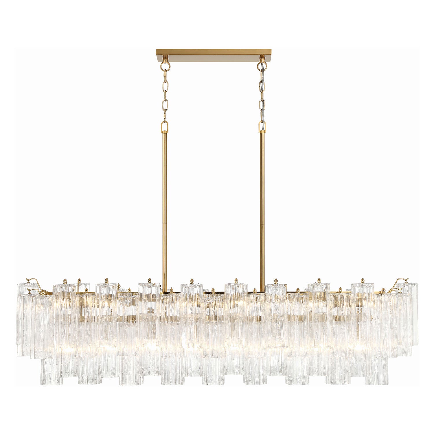 Crystorama Addis Brass Linear Chandelier