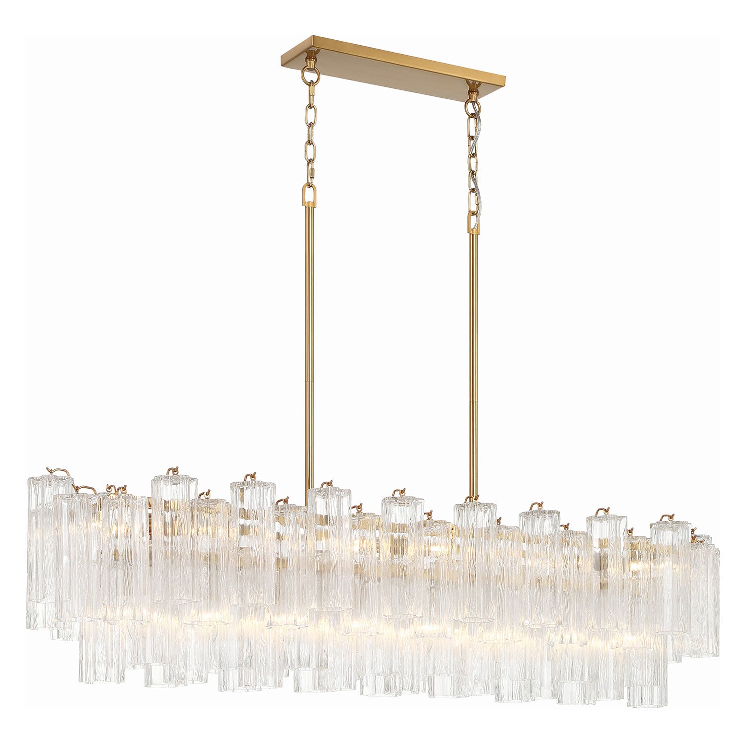 Crystorama Addis Brass Linear Chandelier