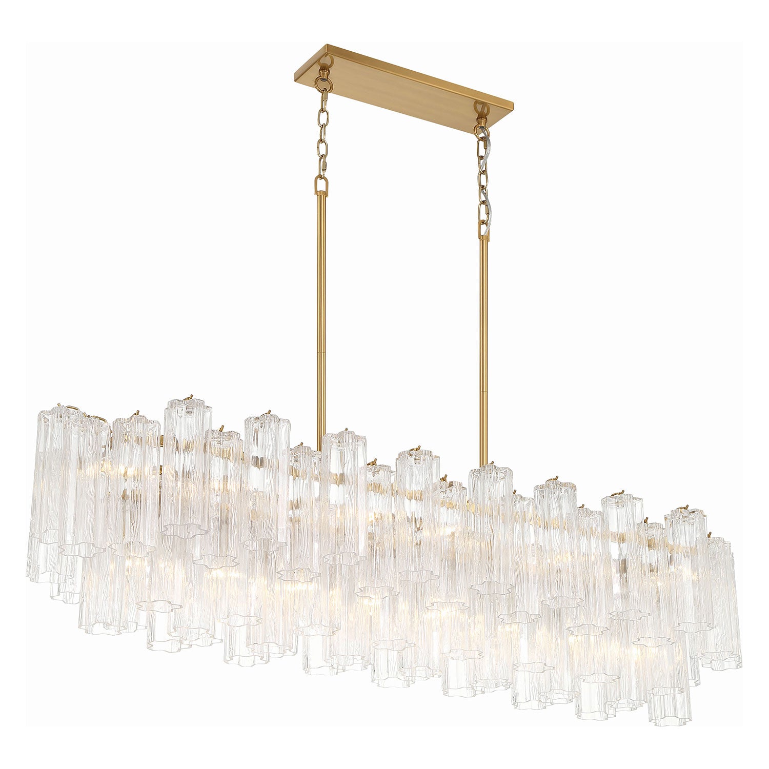 Crystorama Addis Brass Linear Chandelier