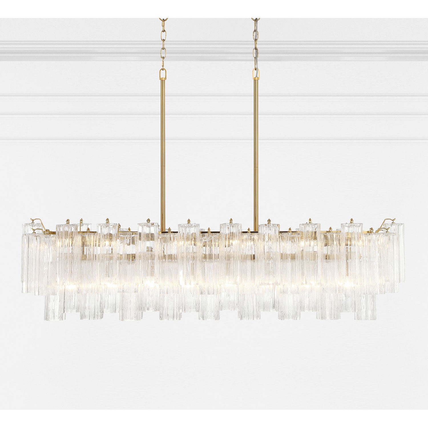 Crystorama Addis Brass Linear Chandelier