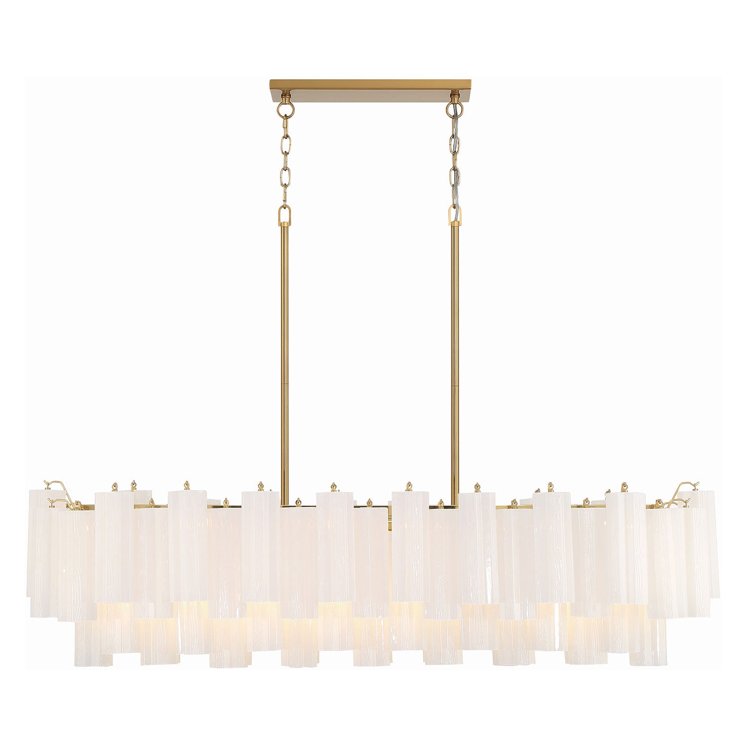 Crystorama Addis Brass Linear Chandelier