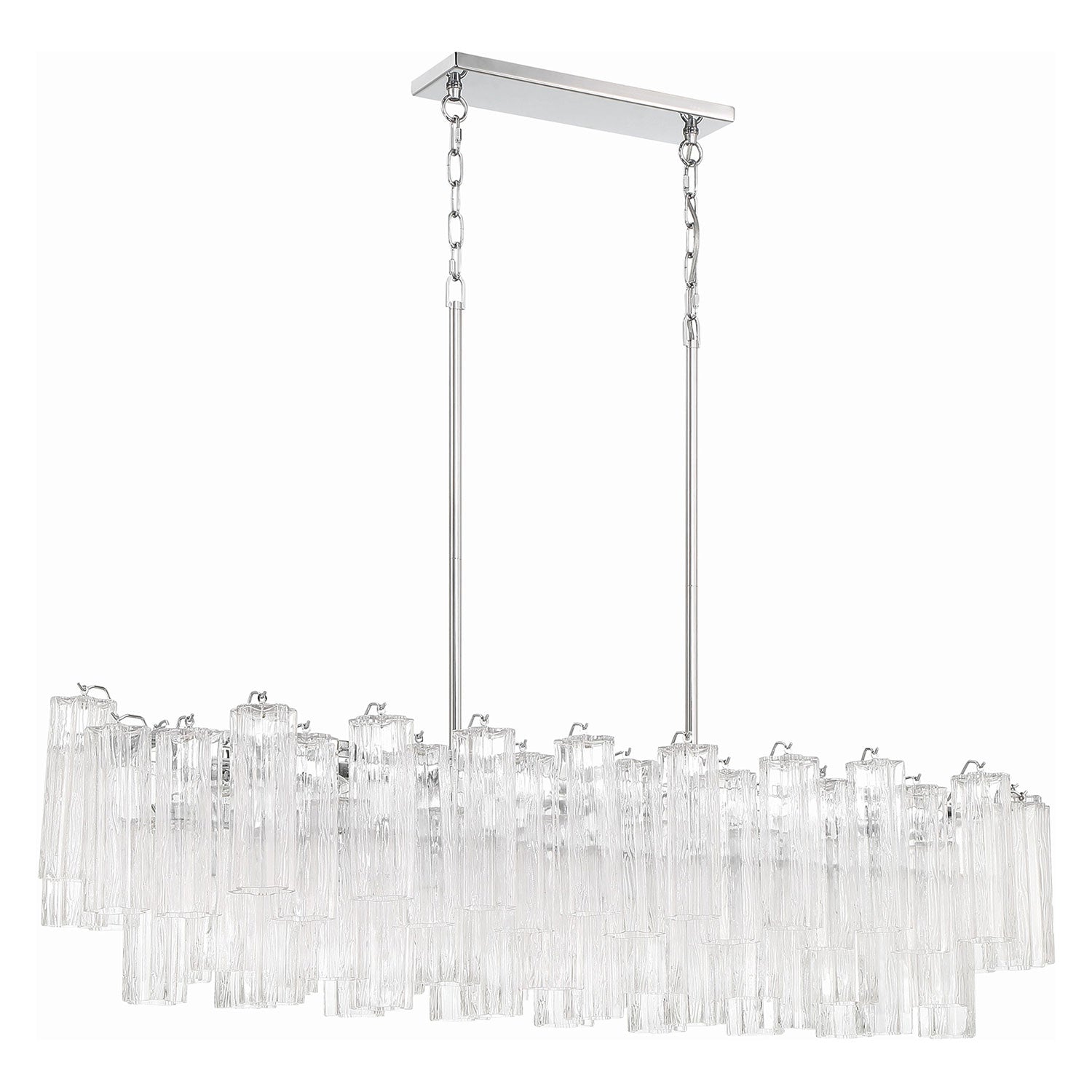 Crystorama Addis Linear Chandelier Polished Chrome
